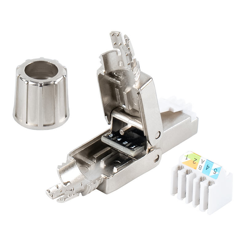 Cat6A tienený beznástrojový konektor RJ45 RJ-G40S-1-C6A Cat6A tienený beznástrojový konektor RJ45 RJ-G40S-1-C6A