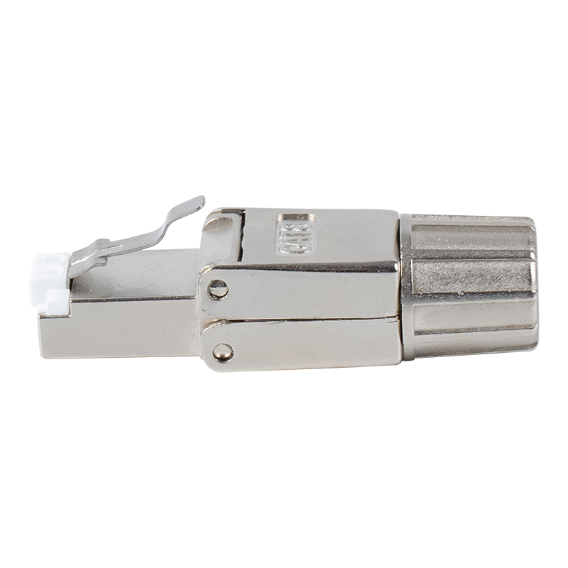 Cat8 tienená kovová spona Beznástrojový konektor RJ45 RJ-G40S-2-C8 Cat8 tienená kovová spona Beznástrojový konektor RJ45 RJ-G40S-2-C8