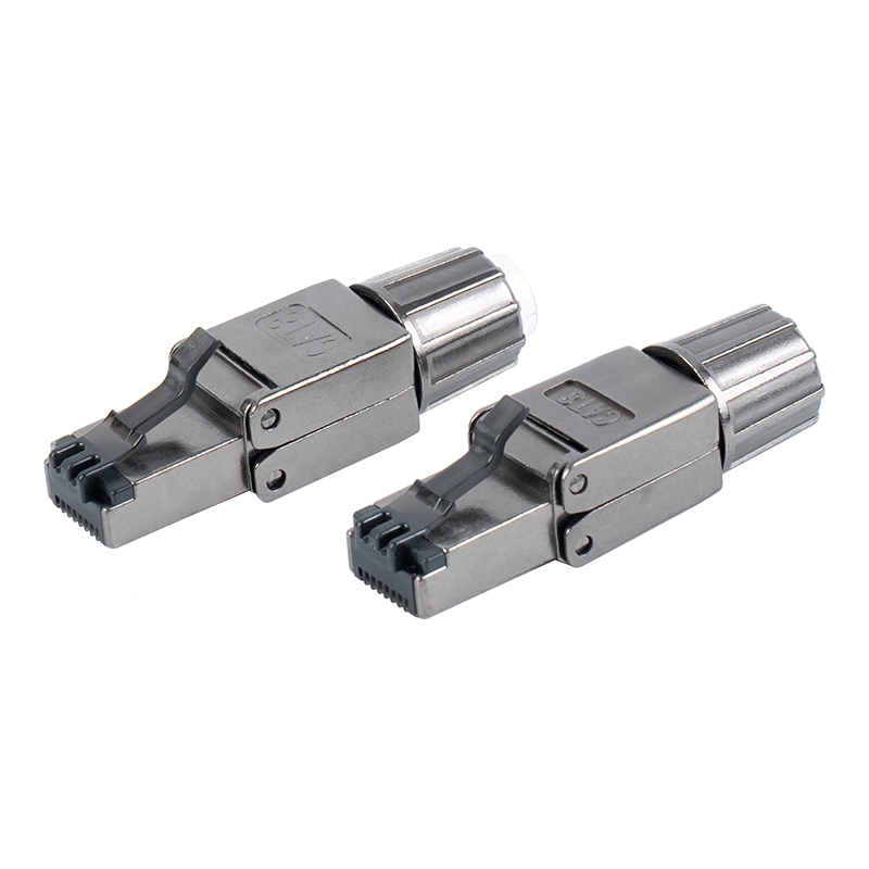 Cat8 tienená kovová spona Beznástrojový konektor RJ45 RJ-G40S-2-C8 Cat8 tienená kovová spona Beznástrojový konektor RJ45 RJ-G40S-2-C8