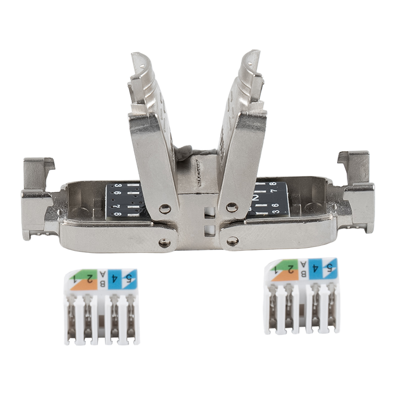 Cat6A tienený stláčací typ beznástrojový konektor RJ-603S-3-C6A Cat6A tienený stláčací typ beznástrojový konektor RJ-603S-3-C6A