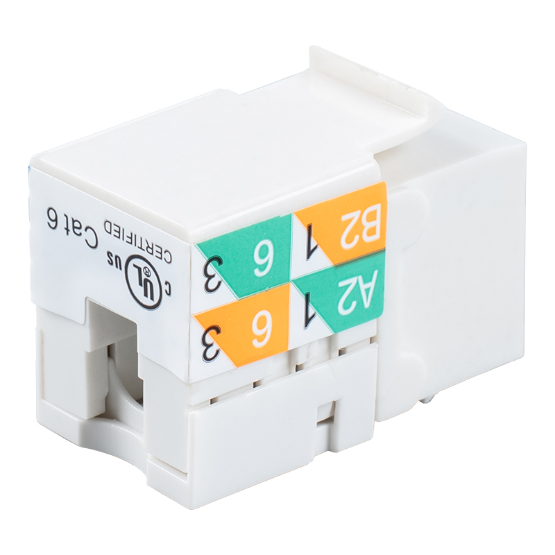 Cat6 Netienený 90° Keystone Jack (dvojúčelová kabeláž) SM-2081D8C6