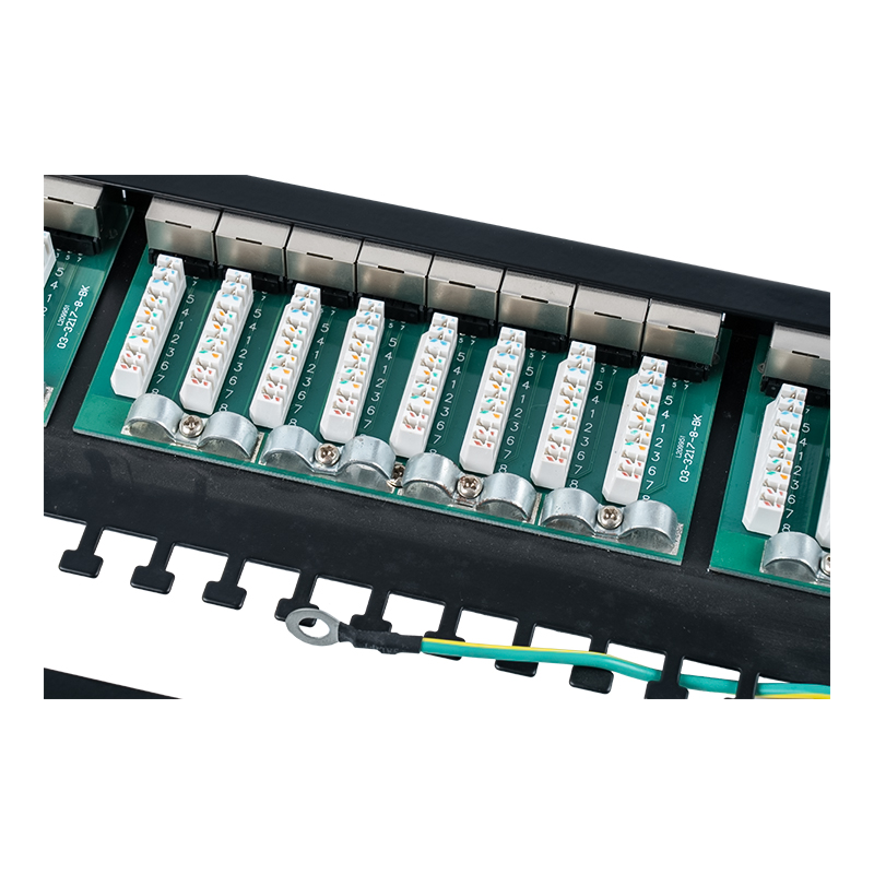 Kategória 6 19-palcový 1U tienený 24-portový patch panel SP-3217SK24-C6A Kategória 6 19-palcový 1U tienený 24-portový patch panel SP-3217SK24-C6A