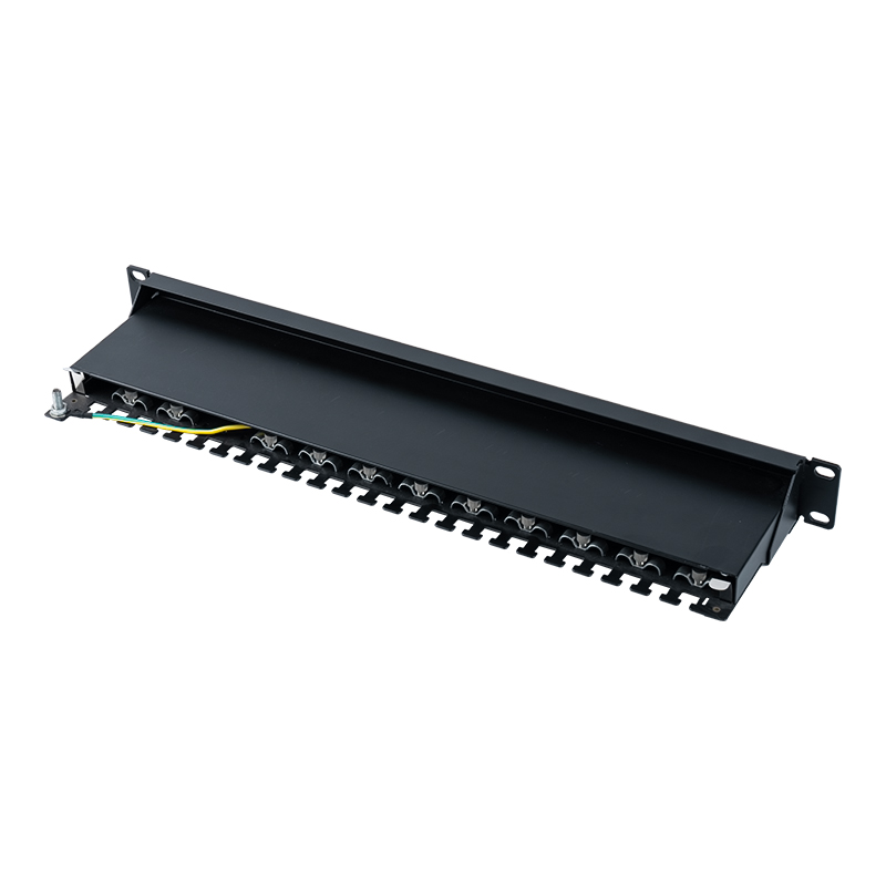 Kategória 6 19-palcový 1U tienený 24-portový patch panel SP-3217SK24-C6A Kategória 6 19-palcový 1U tienený 24-portový patch panel SP-3217SK24-C6A