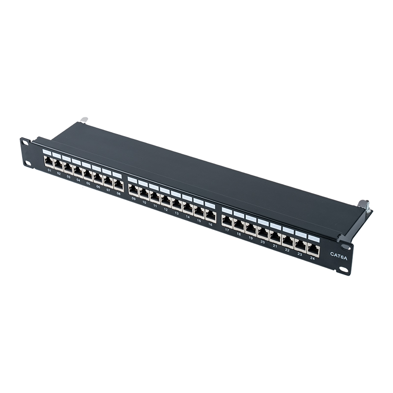 Kategória 6 19-palcový 1U tienený 24-portový patch panel SP-3217SK24-C6A