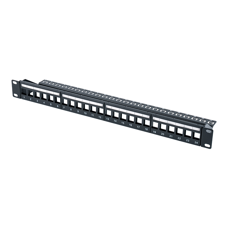 19-palcový 1U 24-portový tienený patch panel (s modulom C6) SP-3260-24P 19-palcový 1U 24-portový tienený patch panel (s modulom C6) SP-3260-24P