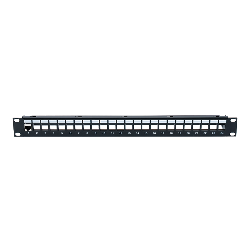 19-palcový 1U 24-portový tienený patch panel (s modulom C6) SP-3260-24P 19-palcový 1U 24-portový tienený patch panel (s modulom C6) SP-3260-24P