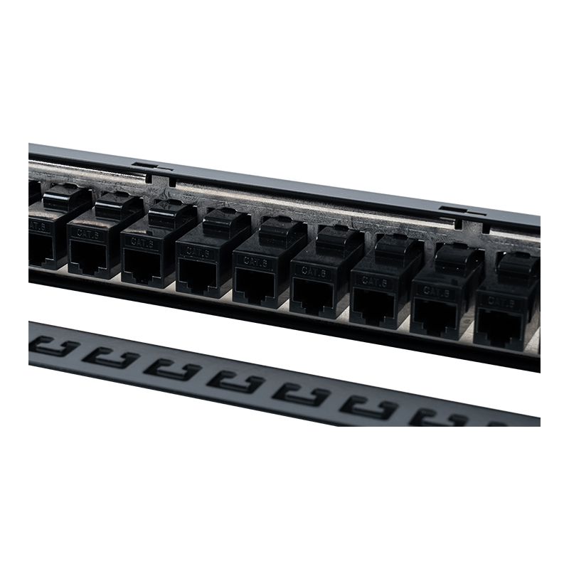 19-palcový 1U 24-portový tienený patch panel (s modulom C6) SP-3260-24P 19-palcový 1U 24-portový tienený patch panel (s modulom C6) SP-3260-24P