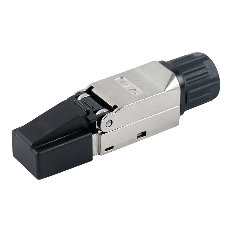 Cat7 tienený beznástrojový konektor RJ45 (s plastovými ochrannými objímkami) RJ-G50S-1-C7 Cat7 tienený beznástrojový konektor RJ45 (s plastovými ochrannými objímkami) RJ-G50S-1-C7