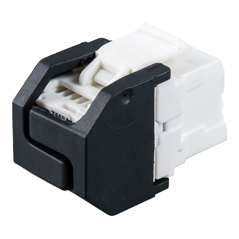 Cat6 Netienený 180° beznástrojový modulárny konektor (s uzávierkou) SM-2399H8C6 Cat6 Netienený 180° beznástrojový modulárny konektor (s uzávierkou) SM-2399H8C6